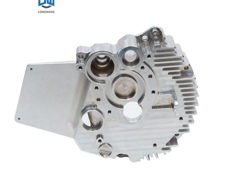 Custom aluminum CNC milled housing with heat sink fins