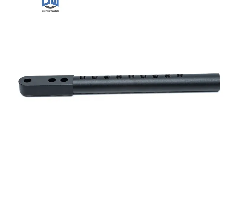 CNC turned black oxide steel shaft