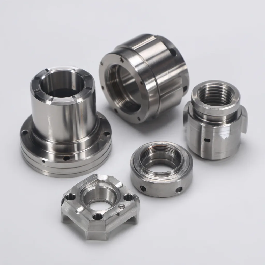 CNC turned and broached stainless steel automotive parts